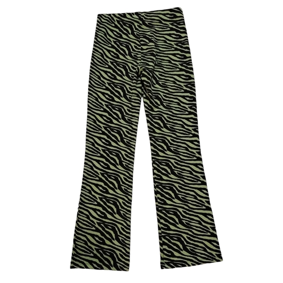 Zara Pants Womens Small Animal Print 90s Y2K Boho Festival Flare - Picture 2 of 4